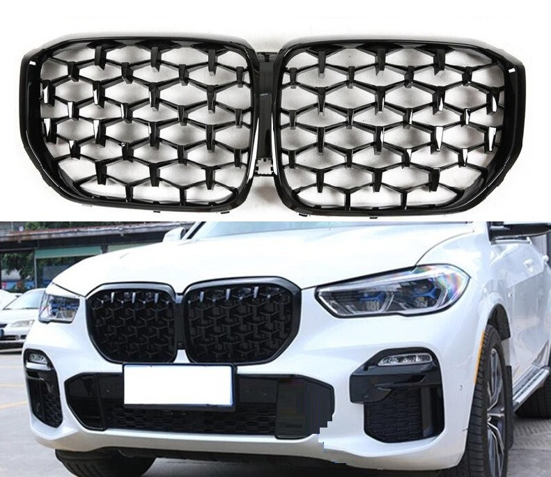 Решітка радіатора на BMW X5 G05 стиль Diamond Black (19-22 р.в.)