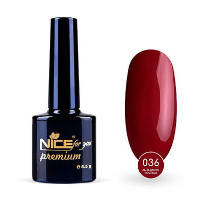 Гель-лак Nice for you Autumn in Poltava Premium №036 Цегляний 8.5 г