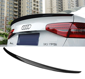 Спойлер на Audi A4 B8 стиль S4 чорний глянсовий ABS-пластик (12-15 р.в.)
