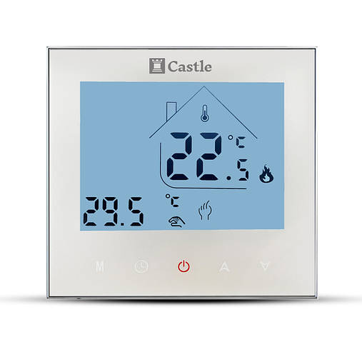 Терморегулятор програмний для теплої підлоги Castle AC605H (Білий), фото 1