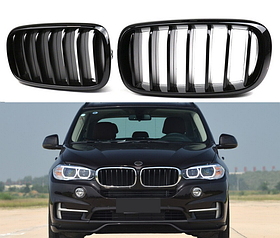 Решітка радіатора BMW X5 F15 / X6 X16 чорна глянсова