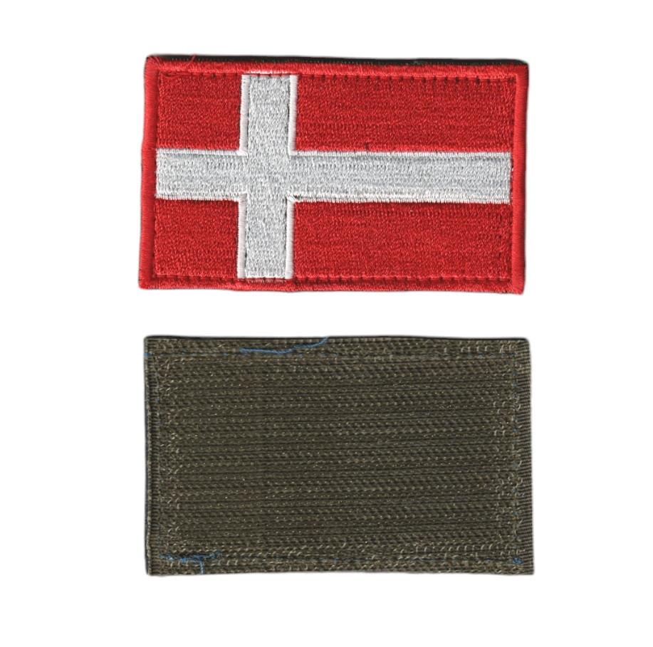 Шеврон ЗСУ, військовий / армійський, Данія прапор, на липучці, 5 см * 8 см, фото 1