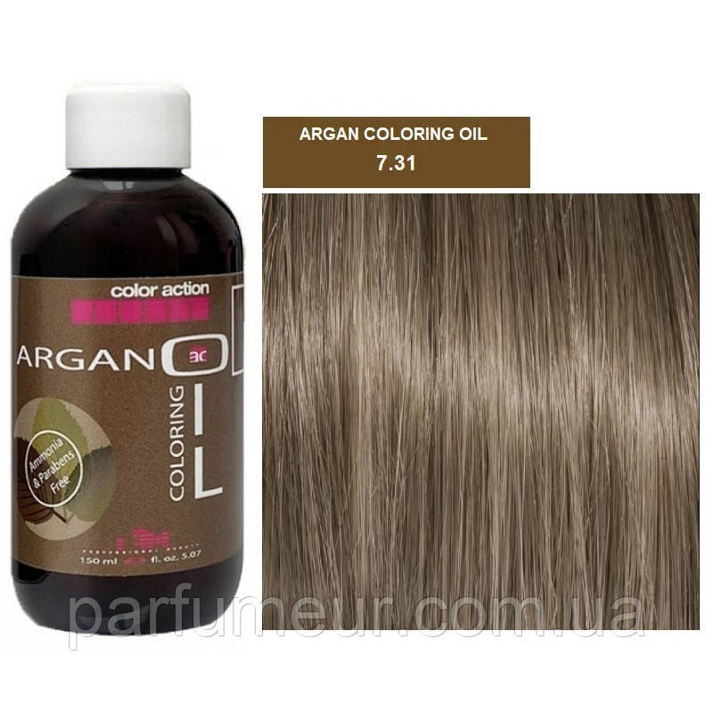 Karibelly Coloring Oil Безаміачна фарба з аргановою олією 7.31 санремо 150 мл, фото 1