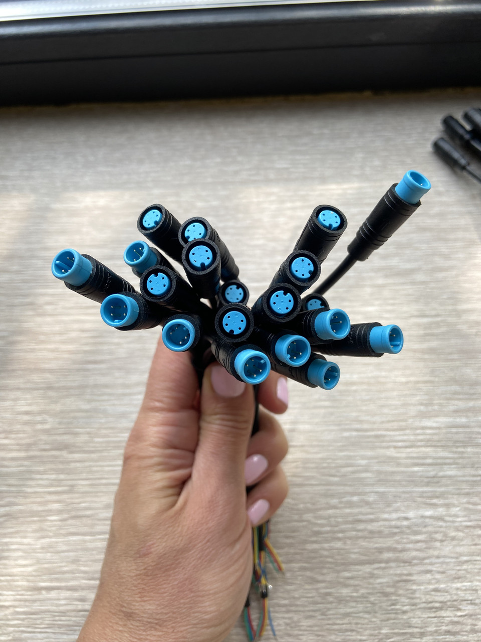 Герметичний роз'єм М8 на 4 контакт.Комплект.Роз'єм JULET для електровелосипеда,скутера, передавача сигналу IP65.