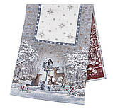 Доріжка раннер на стіл Новорічна 37x100 см., гобелен, фото 6