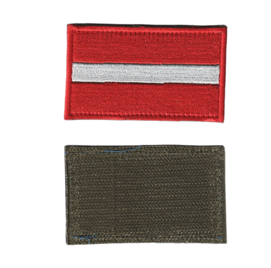 Шеврон ЗСУ, військовий / армійський, Латвія прапор, на липучці, 5  см * 8 см, фото 1