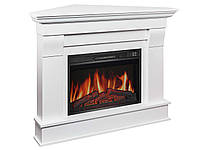 Камінокомплект кутовий ArtiFlame Albion Corner AF23S білий з обігрівом і звуком горіння вогню