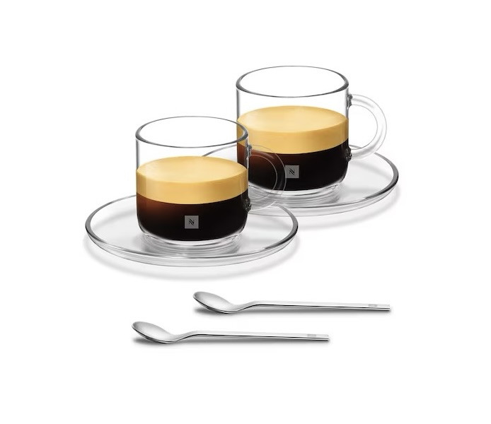 Чашки Vertuo Lungo set (2шт.) з блюдцями та ложками Nespresso