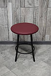 Табурет "Муза", стілець кухонний, стілець для кухні, металевий табурет із м'яким сидінням, фото 4
