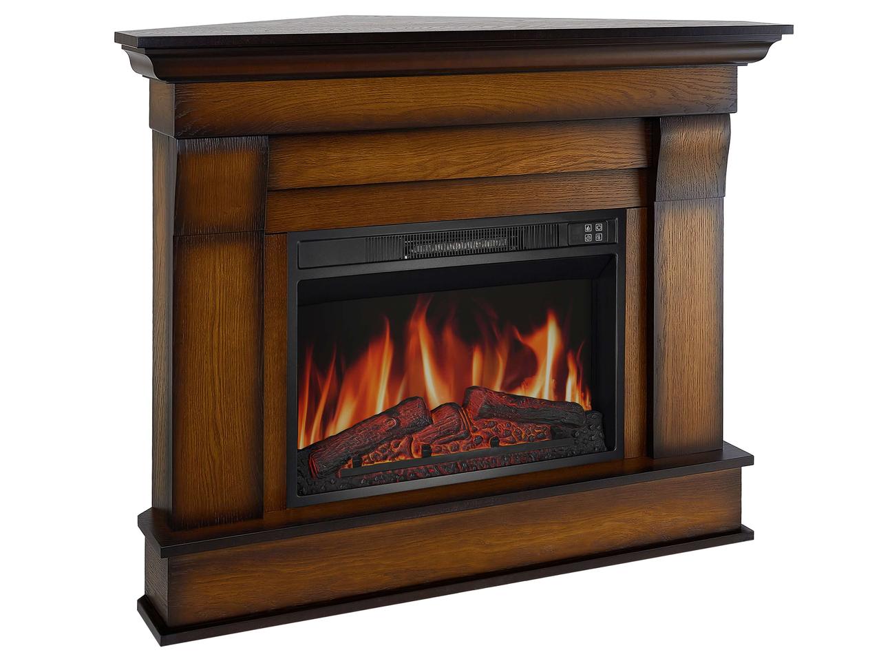 Камінокомплект кутовий ArtiFlame Albion Corner AF23S дуб антик з обігрівом і звуком горіння вогню