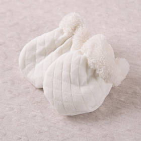 Дитячі рукавички "Зефірчик" капітон, махра зріст 56 см (0 – 1 місяць) Betis Молочний