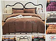 Велюрова постільна білизна Моніка Євро Коричневий, фото 10