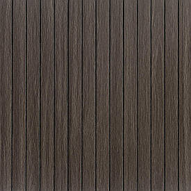 Покриття вінілове самоклеюче 3D рейки димчастий каштан 600*600*2,8мм (D) SW-00002195