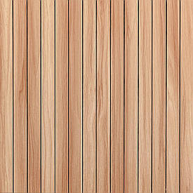 Покриття вінілове самоклеюче 3D рейки тік золотистий 600*600*2,8мм (D) SW-00002203