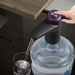 Помпа для води електрична з дозатором 600 мл, 1200mAh, Чорна/Електропомпа для води/Помпа для бутля, фото 3