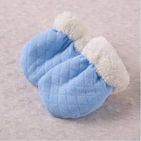 Дитячі рукавички "Зефірчик" капітон, махра зріст 56 см (0 – 1 місяць) Betis Блакитний