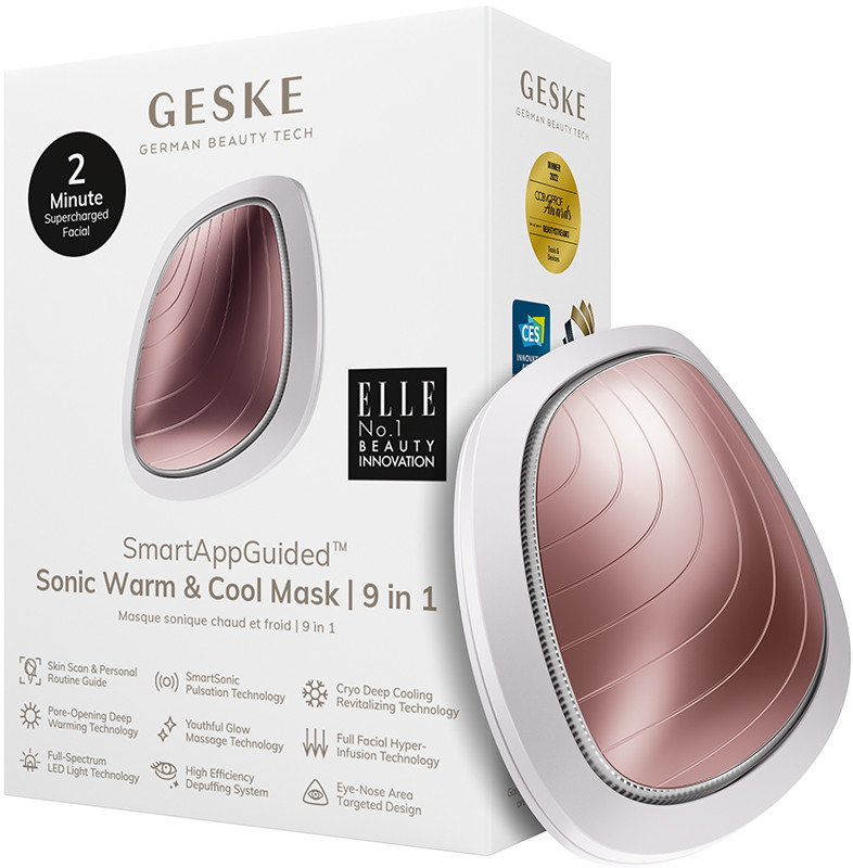 Звукова маска тепло та холод GESKE Sonic Warm & Cool Mask 9 в 1 пудровий