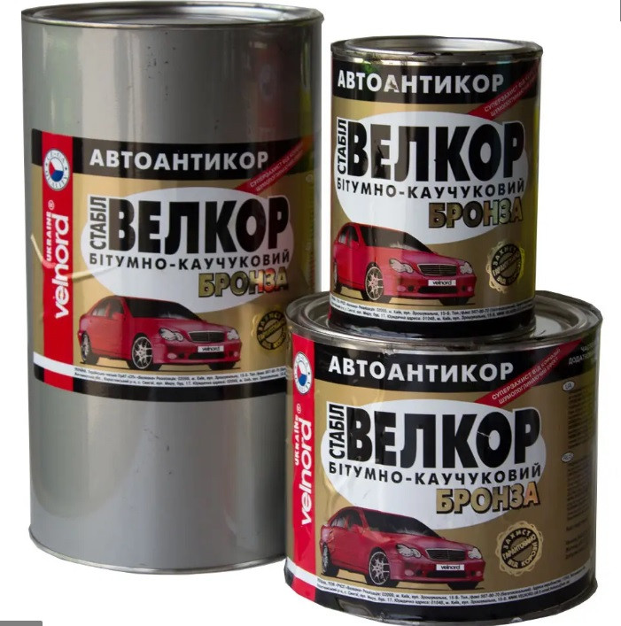 Мастика Velkor бітумно-каучукова бронза 4,0 кг (вир-во Velvana)