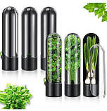 Oрганайзер-контейнер для зберігання зелені Herb Saver, чорний, фото 3