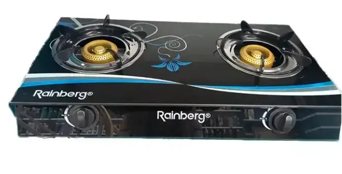 Газова плита Rainberg RB-2231, настільна на 2 конфорки, склокераміка