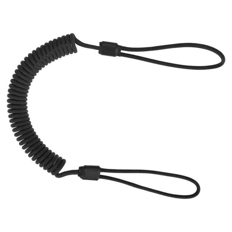 Страхувальний тренчик з двома петлями (паракорд, чорний) JGR