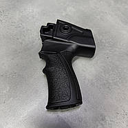 Рукоятка пістолетна для Saiga 12, DLG Tactical (DLG-089 black), колір Чорний, з відсіком і гніздами для ременя, фото 4