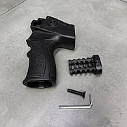 Рукоятка пістолетна для Saiga 12, DLG Tactical (DLG-089 black), колір Чорний, з відсіком і гніздами для ременя, фото 6