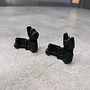 Мушка і цілик 45°, DLG Tactical DLG-184, низькі, складні, на Picatinny, фото 2