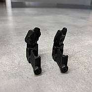 Мушка і цілик 45°, DLG Tactical DLG-184, низькі, складні, на Picatinny, фото 3