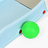 Дитячий пластиковий ігровий комплекс 2 в 1 гірка з кільцем + гойдалка Bambi WM19020 біло-блакитний для дому, фото 3