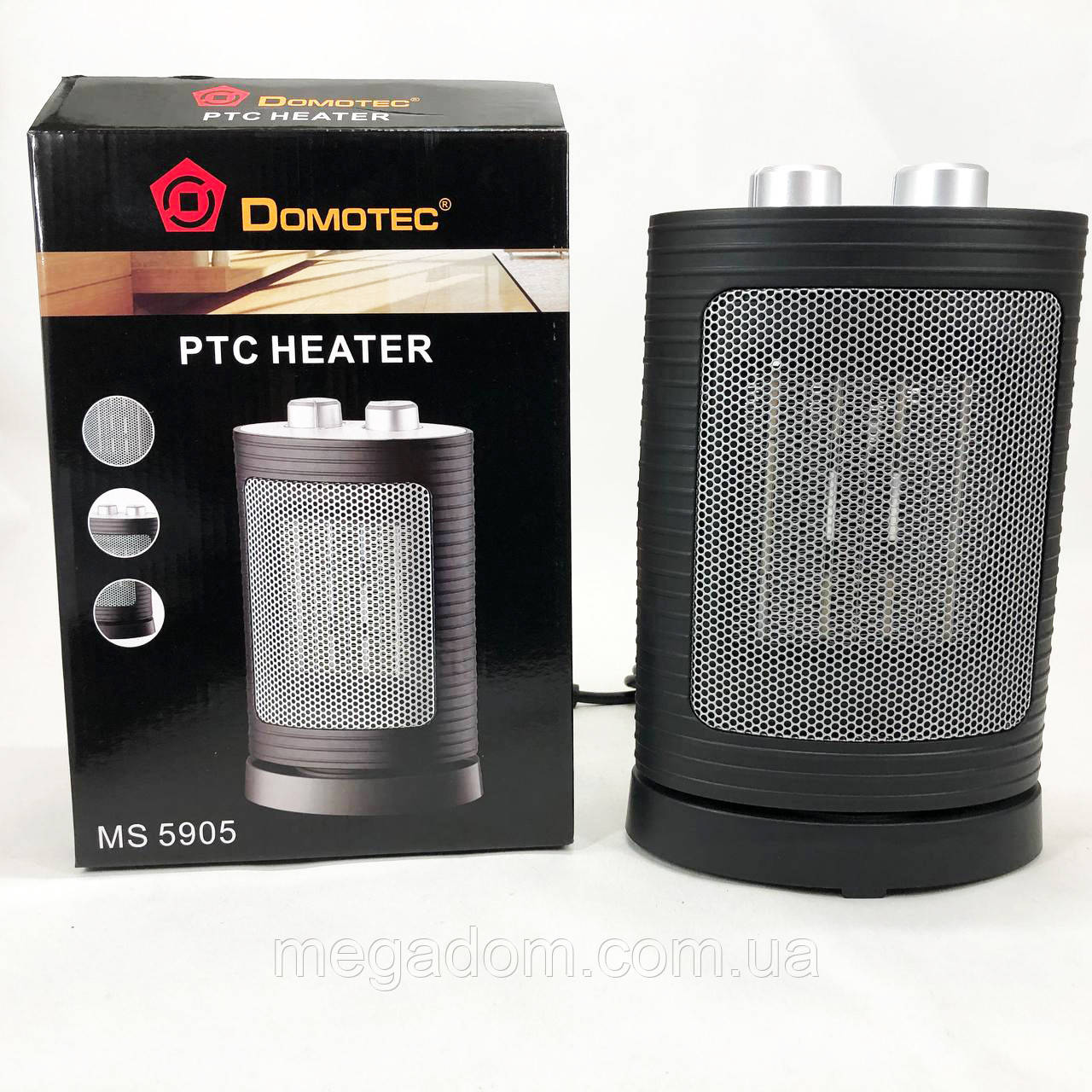 Міні нагрівач повітря DOMOTEC MS-5905 1500 Вт, Тепловентилятор HQ-969 електричний, Тепловентилятор