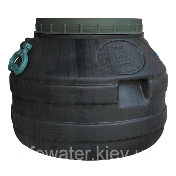 Бідон 35 л нехарчовий Г ПБ чорний, фото 1