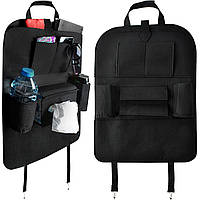 Органайзер для автомобільного сидіння XTOBB, 7 кишень, матеріал: фетр, чорний