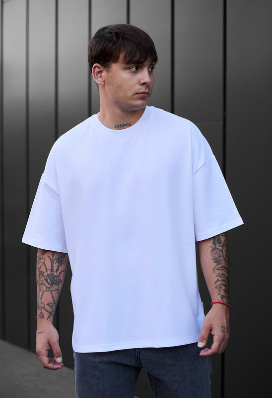 Біла оверсайз футболка Staff white basic oversize