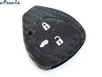 Чехол на пульт сигнализации силиконовый Toyota ZB 3 Carbon 911 (3903)