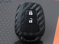 Чехол на пульт сигнализации силиконовый Toyota ZB WC Carbon 979 (4 037)
