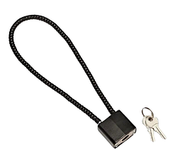 Навісний замок Solve з тросом 38 см Black KT6009004