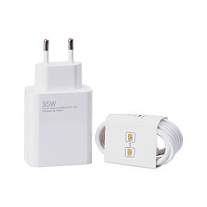 Зарядний пристрій dual head set USB-C/USB-A з кабелем type-C Адаптер Xiaomi 35 Вт