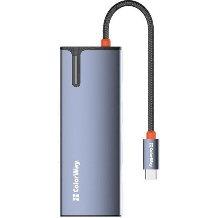 USB-хаб ColorWay USB-C 5-в-1 Type C PD 100W/USB3.0х3/HDMI 4К (CW-HUB01)
