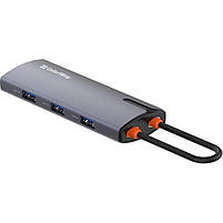 USB-хаб ColorWay USB-C 6-в-1 Type C PD 100W/USB3.0х3/USB2.0/RJ45 (CW-HUB03), фото 3