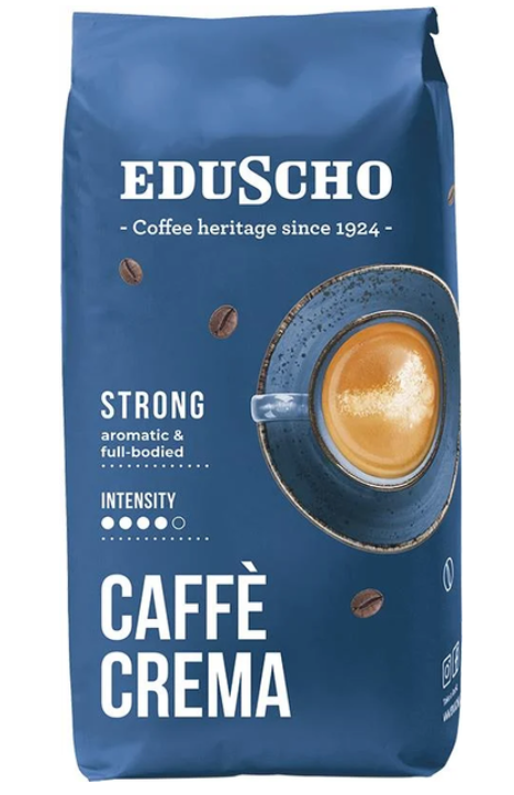 Кава Eduscho Caffe Crema Strong в зернах 1 кг