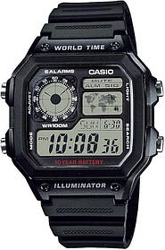 Чоловічий водонепроникний електронний годинник Casio AE-1200WH-1A