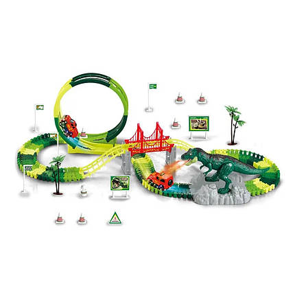 Трек гоночний іграшковий (звук, світло, парогенератор, машинка на батарейках) GD 29 A, фото 1