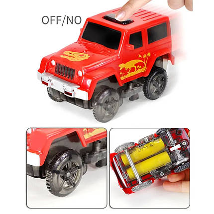 Трек гоночний іграшковий (звук, світло, парогенератор, машинка на батарейках) GD 29 A, фото 2