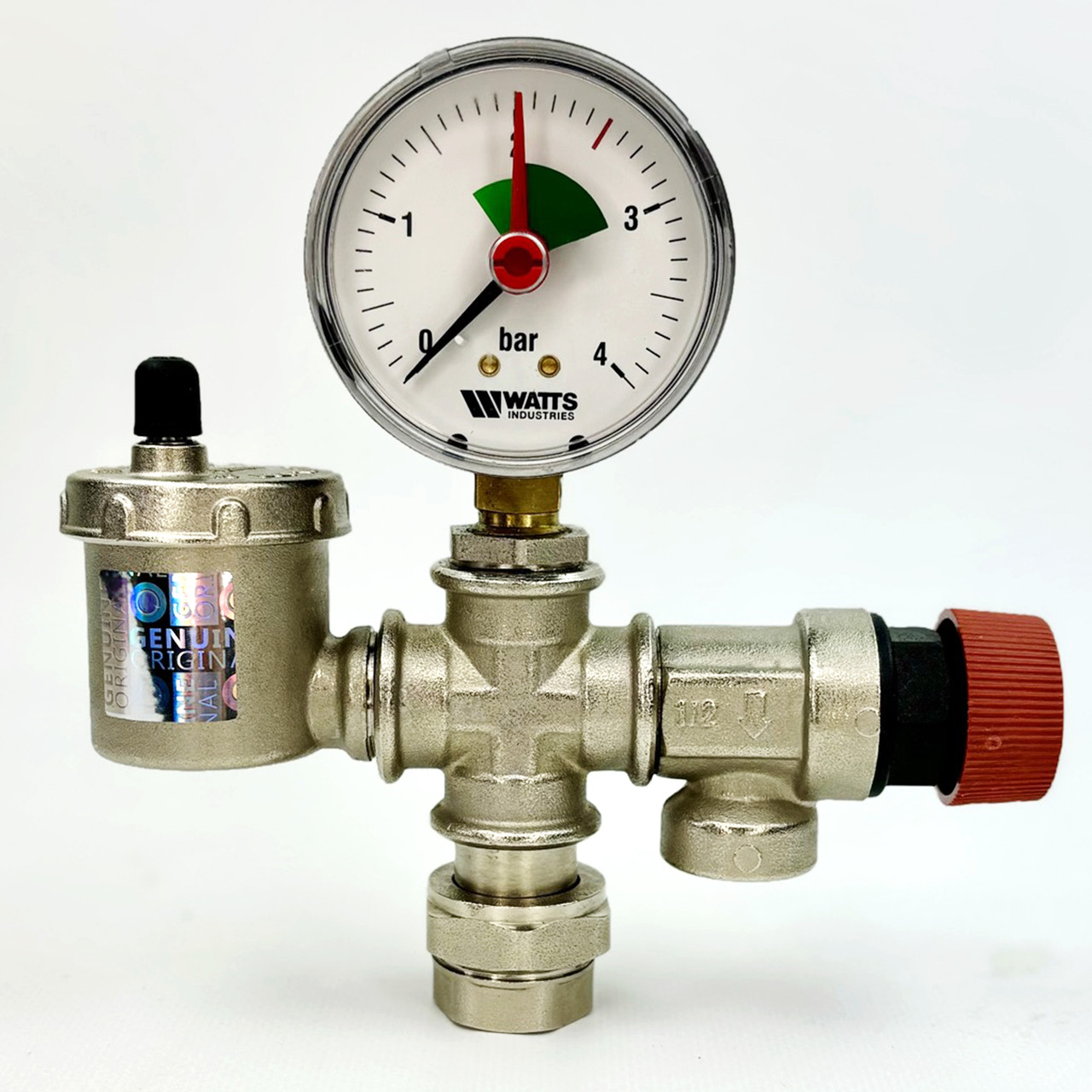 Група безпеки котла MV-X15 манометр V63 підкл. 1/2"-3/4",1.5bar (50кВт) ITAP KVANT