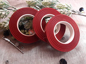 Тейп стрічка (флористична) флорлента бордо 1,2 см 25 м