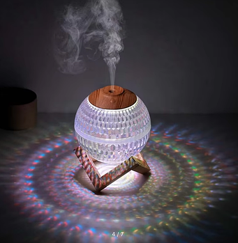 Зволожувач повітря-нічник у формі кришталевого шару з 2 режимами, підсвіткою, місткістю для води 350 мл