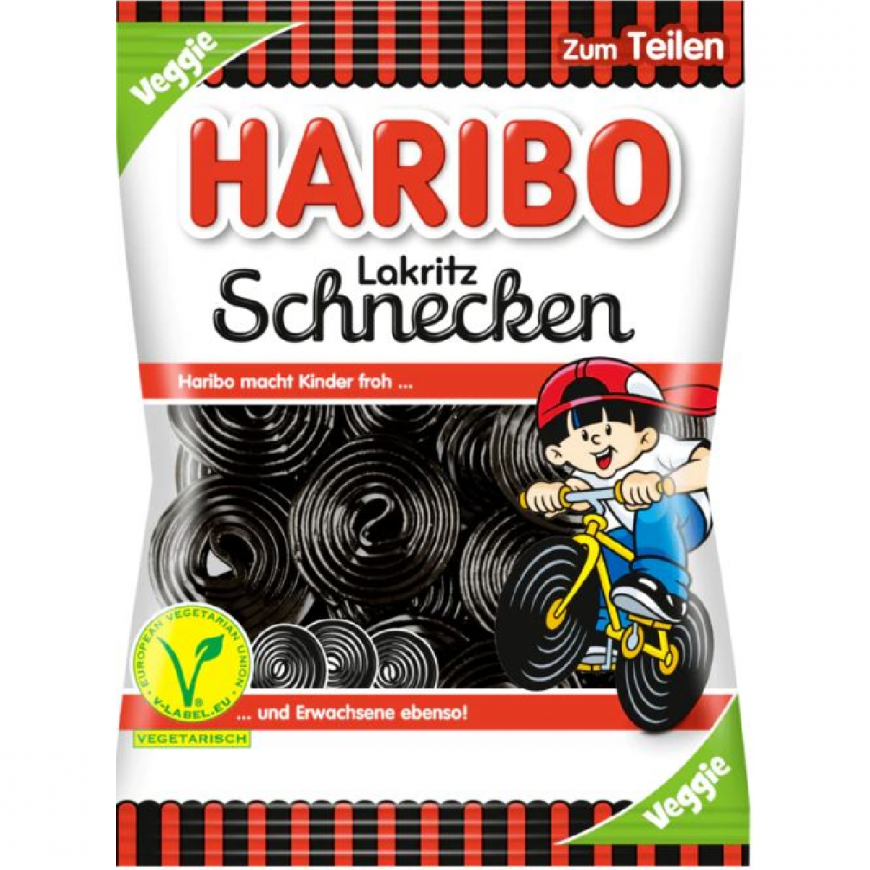 Лакричні жувальні цукерки Haribo Rotella Lakritz Schnecken 175 г