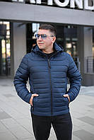 Чоловіча куртка Євро-зима Black VinylС 24-2317CQ із утеплювачем БіоПух