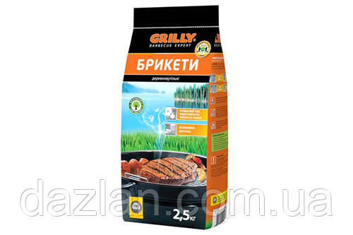 Брикети деревно-вугільні 2,5кг Grilly GR-65187